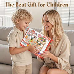 Toyssa knife and menu encourage safe role-play and basic price sorting.