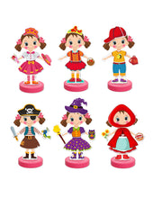 TOYSTER'S dress-up accessories magnets; easy on/off for tiny hands