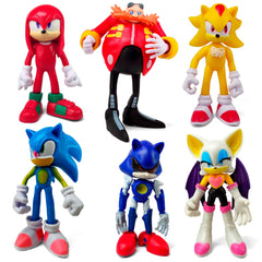 Toysvill Sonic big action figures 6pc set for display and cake toppers