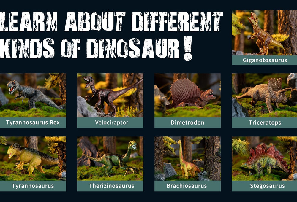 TOYSXYIN Stegosaurus figure with textured plates for tactile play