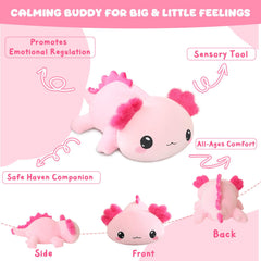 TOYSYM axolotl plush stitching detail highlights durability for frequent use.