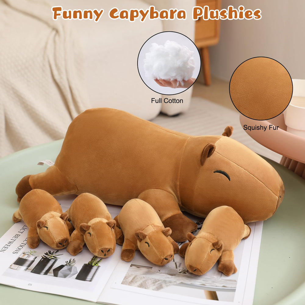 TOYSYM Capybara plush easy to care for with gentle spot cleaning.