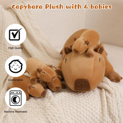 TOYSYM Capybara plush brightens living rooms or bedrooms with cute, cozy decor.