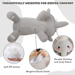 TOYSYM elephant plush ideal for bedtime snuggles and relaxation.