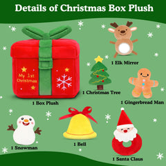TOYSYM My First Plush Christmas Box snowman plush for cuddly winter play