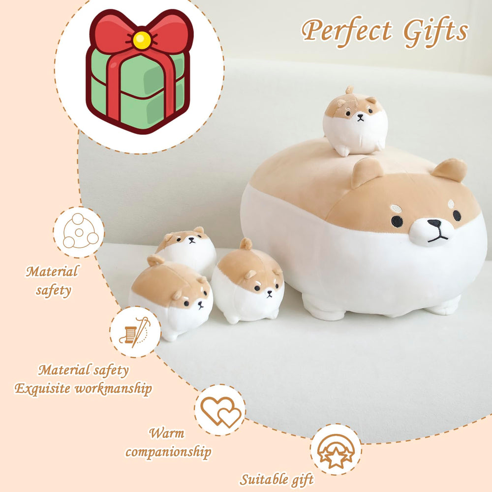 TOYSYM Shiba Inu plush comes gift-ready for birthdays or holidays.