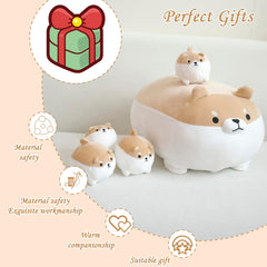 TOYSYM Shiba Inu plush comes gift-ready for birthdays or holidays.