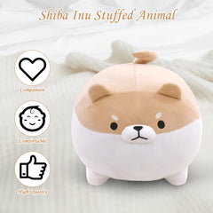 TOYSYM Shiba Inu plush ships vacuum-packed and expands after unpacking.