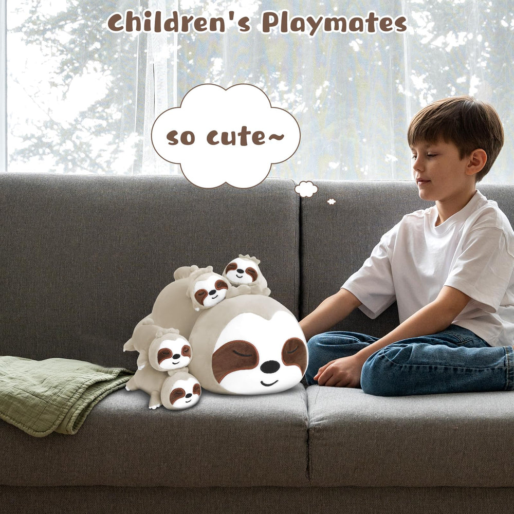 TOYSYM cuddle toy set doubles as decorative and comforting sleep aid.