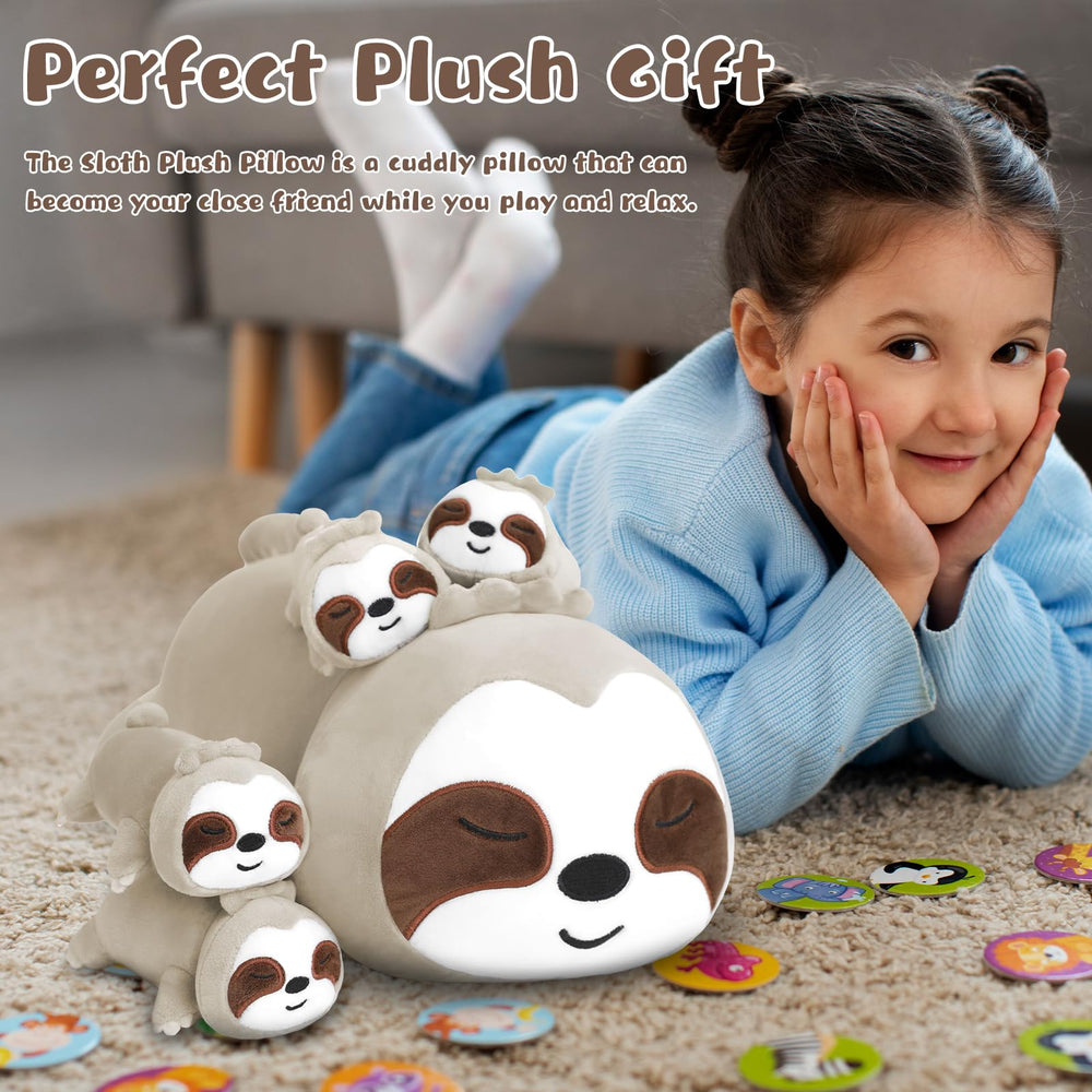 TOYSYM sloth plush baby 2 designed for soft hugs and soothing naps.