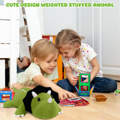 TOYSYM Triceratops soft fabric plush with inviting cuddle feel