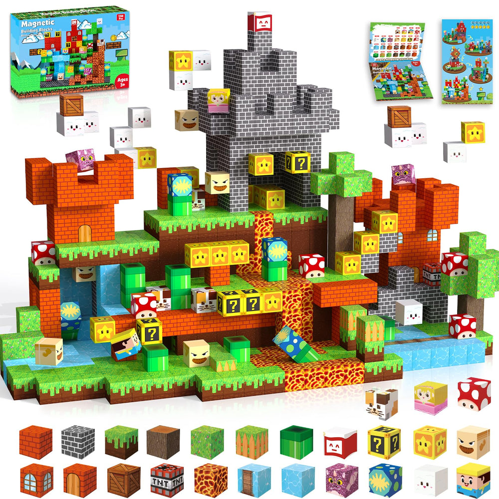 ToyUnited magnetic blocks castle world set for imaginative play and spatial skills.