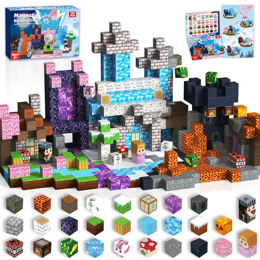 ToyUnited Magnetic Blocks 150pcs for construction play, boosting fine motor skills and creativity.