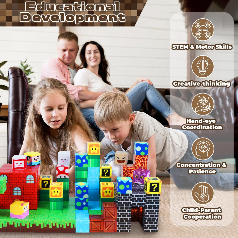 ToyUnited magnetic building blocks made from safe, non-toxic materials for peace of mind.