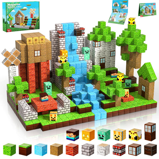 ToyUnited Magnetic Blocks forest world setup for imaginative play and STEM exploration