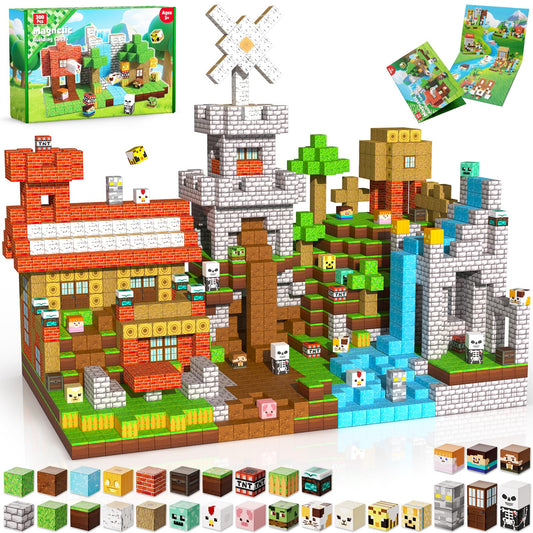 ToyUnited 300PCS Magnetic Blocks main display, vibrant colors for creative building.