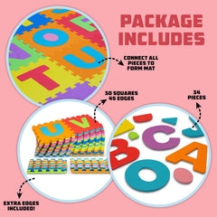 ToyVelt alphabet puzzle tiles showcase letters for learning.