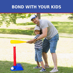 ToyVelt TBall kid hitting action shows active play.