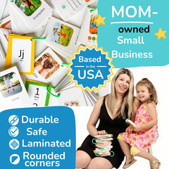 TOYVENTIVE animal and food cards promoting category recognition during pretend play.