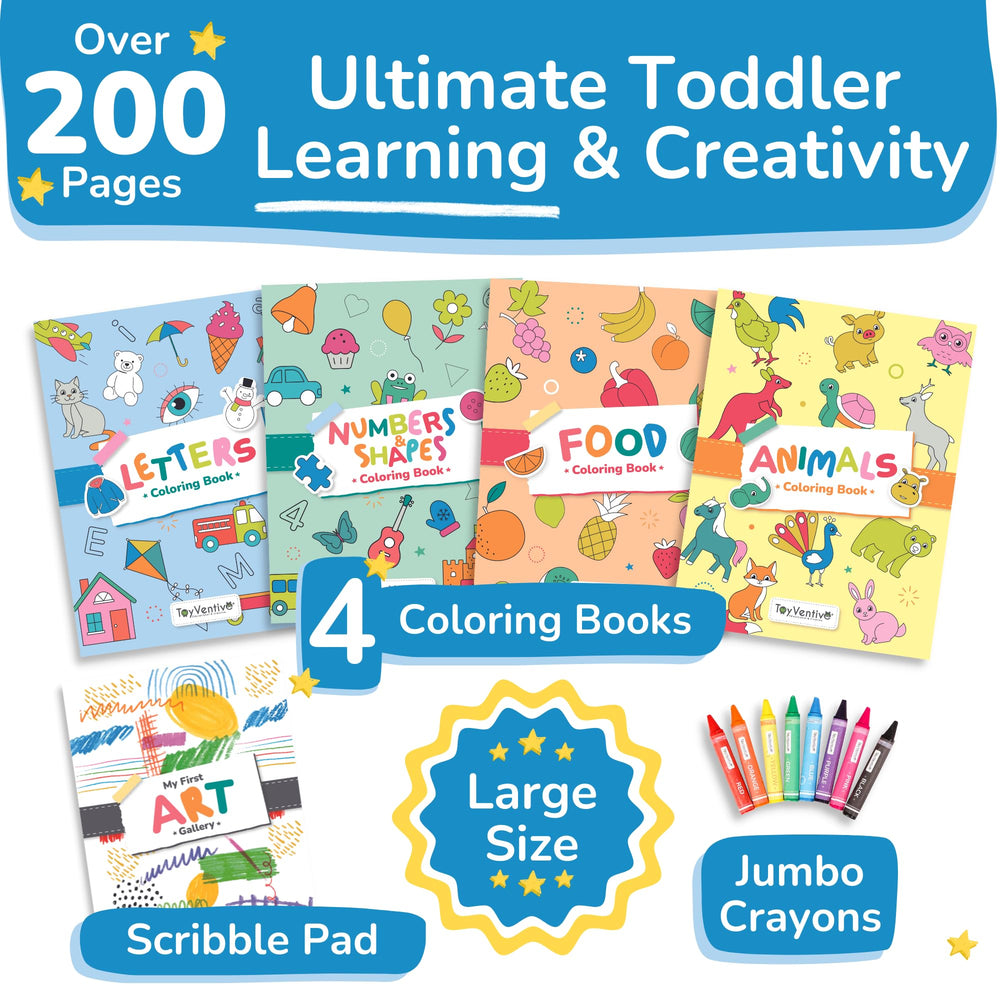 TOYVENTIVE educational coloring pages pack boosts early literacy skills