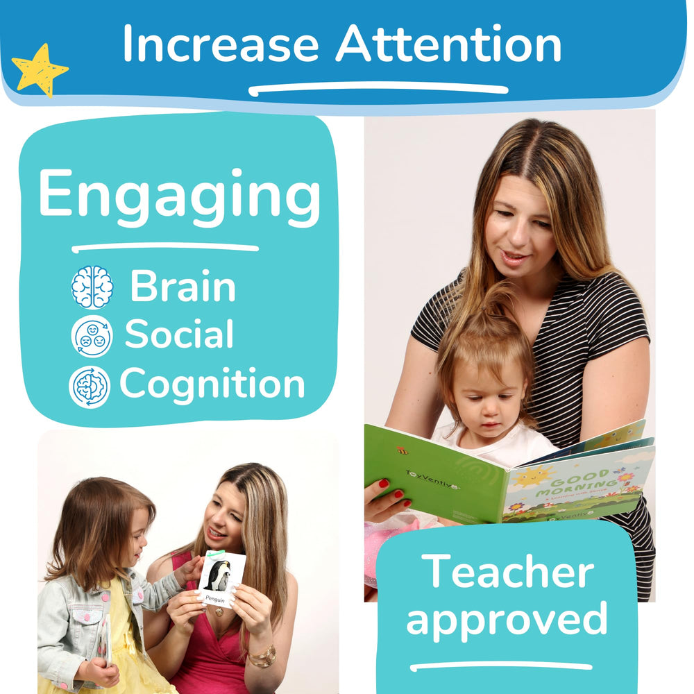 TOYVENTIVE Preschool Activity Board with matching games for problem solving.