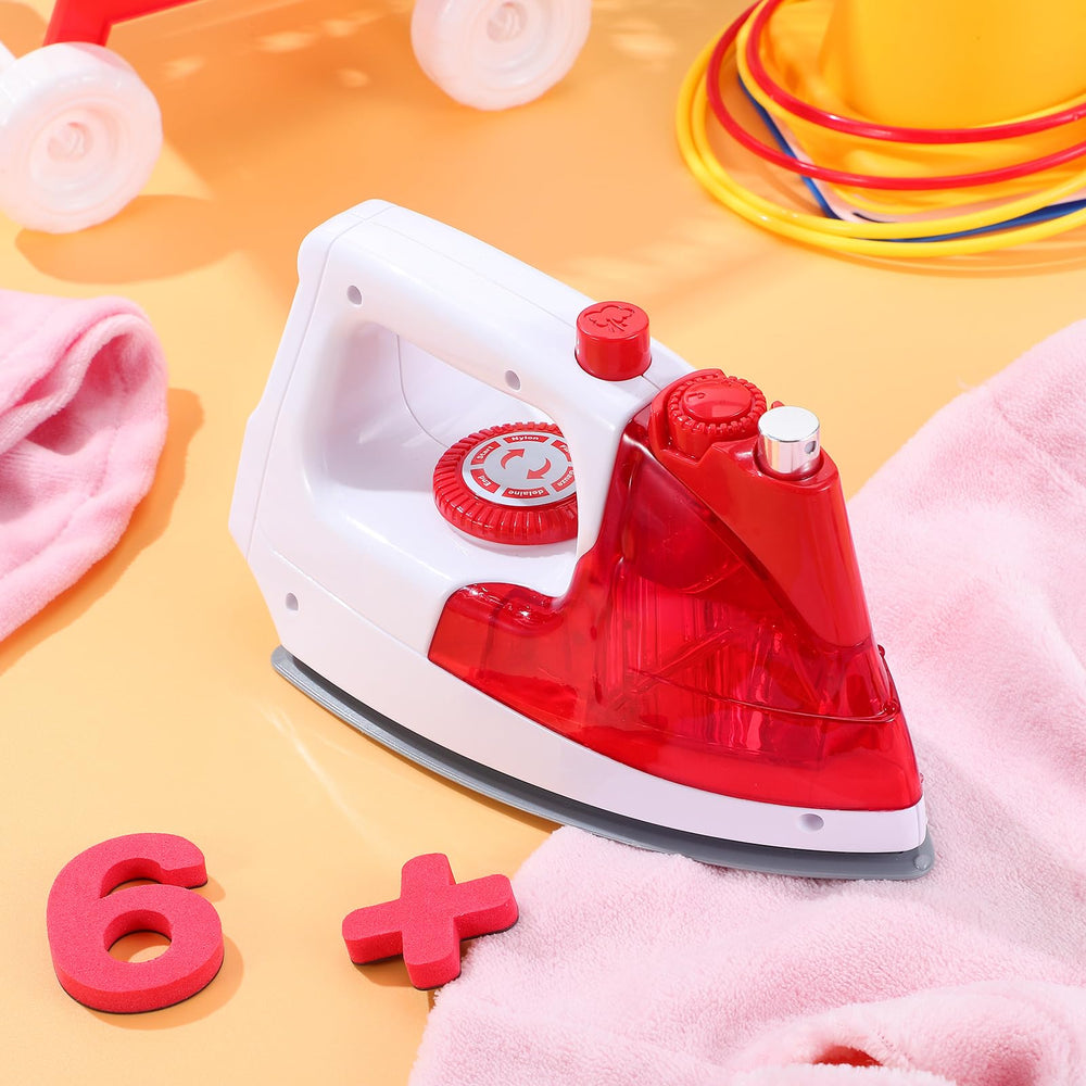 Toyvian Brain Mini Electric Iron in a playset scene encourages household role play