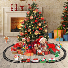 Toyvian Christmas Train headlight enhances nighttime play visuals