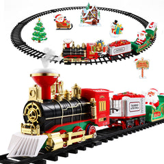 Toyvian Christmas Train locomotive with lights for festive play