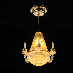 Toyvian compact chandelier saves space in small dollhouses