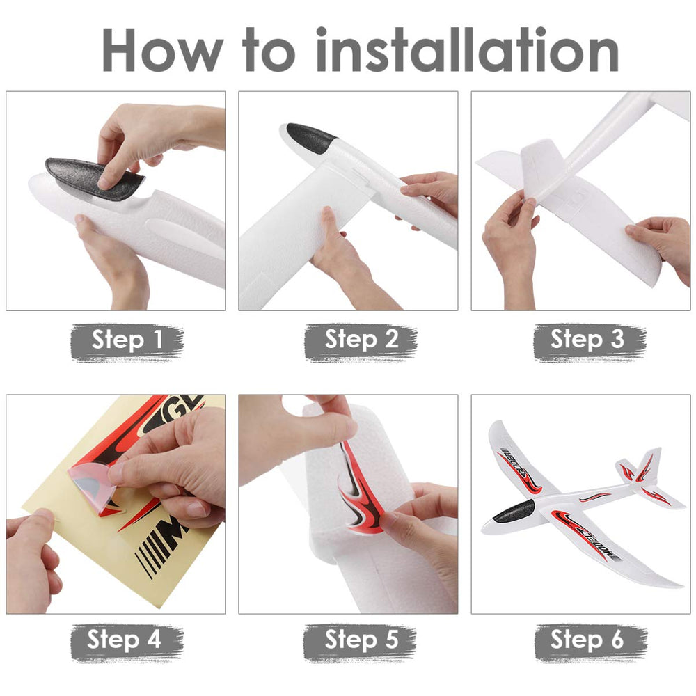 Toyvian foam airplane sturdy foam material resists cracking and fading.