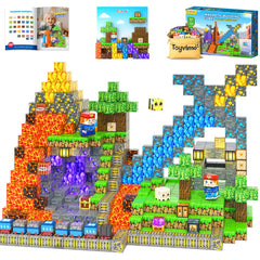 Toyvimo 150pcs magnetic blocks and board for imaginative mine adventures.