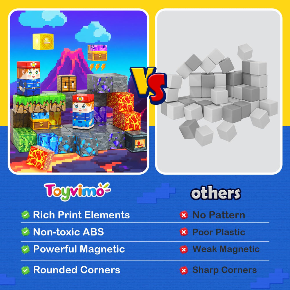 Toyvimo kids assembling blocks improves spatial awareness and fine motor skills.