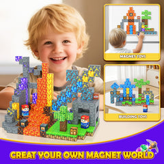 Toyvimo magnetic blocks mine world parts fun for creative engineering and problem solving.