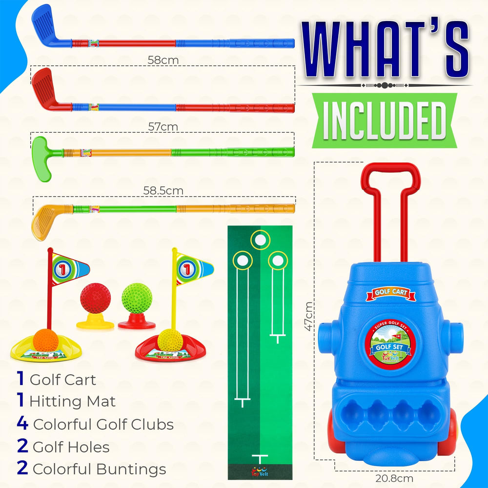 ToyVelt Toddler Golf Set balls: soft and safe for indoor play.