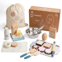 Toywoo 23-piece wooden set sparks imaginative baking play at home.