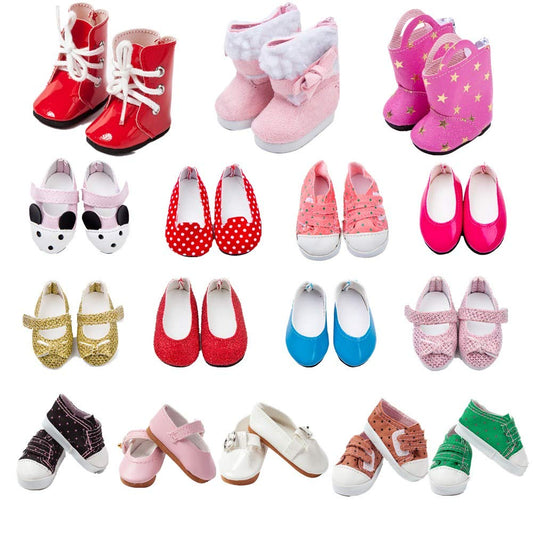 TOYYSB pink boot doll shoes for 14.5 inch dolls, ideal for imaginative dress up