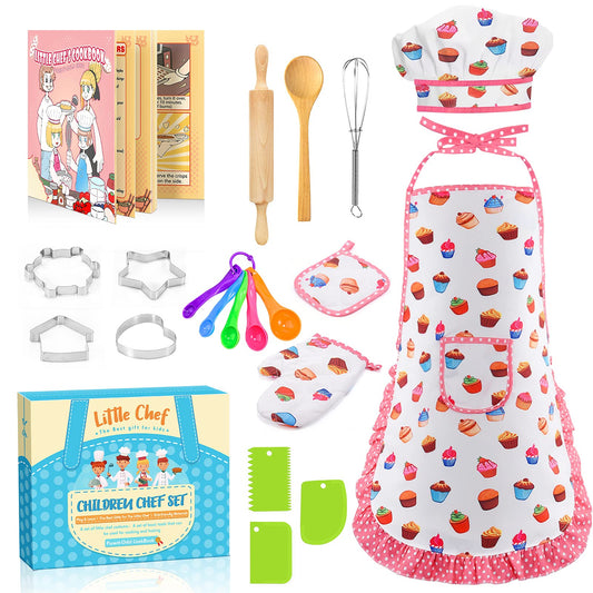 Toyze apron for girls keeps outfits clean during playful cooking sessions.