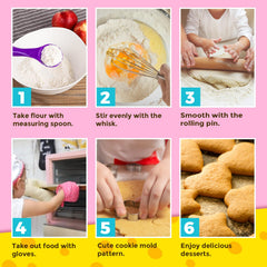 Toyze oven glove and insulation pad offering heat-safe protection for little chefs.