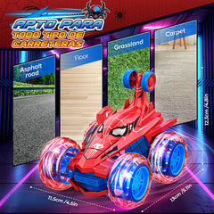 Toyze RC car wheel lights enhance night play and visibility for kids.