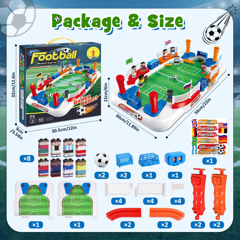 Toyze Soccer Board Game features durable ABS construction for long play.