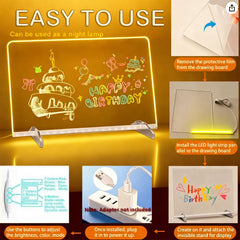 TPwsd LED Note Board sparks kids' creativity in bedroom or play area.