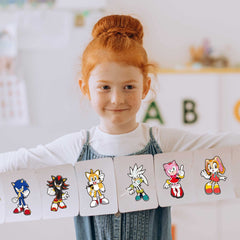 TQDGTOY Make-a-face stickers arranged on a wall, versatile for room decor.