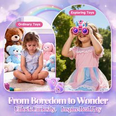 Tqeieu unicorn binoculars and bird guide support outdoor learning