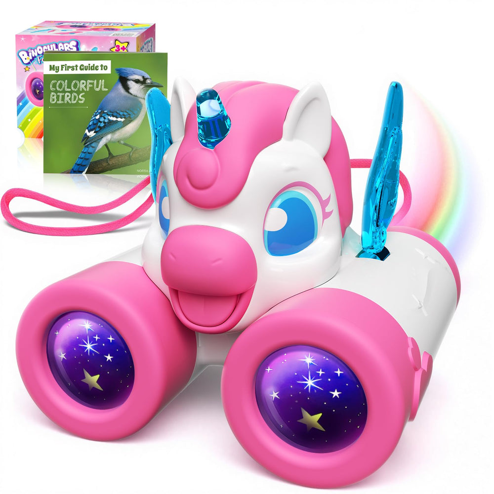 Tqeieu unicorn binoculars with heart and wings for kids' nature exploration