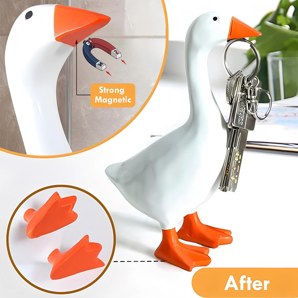 Tqgok desk goose with interchangeable outfits suits different occasions