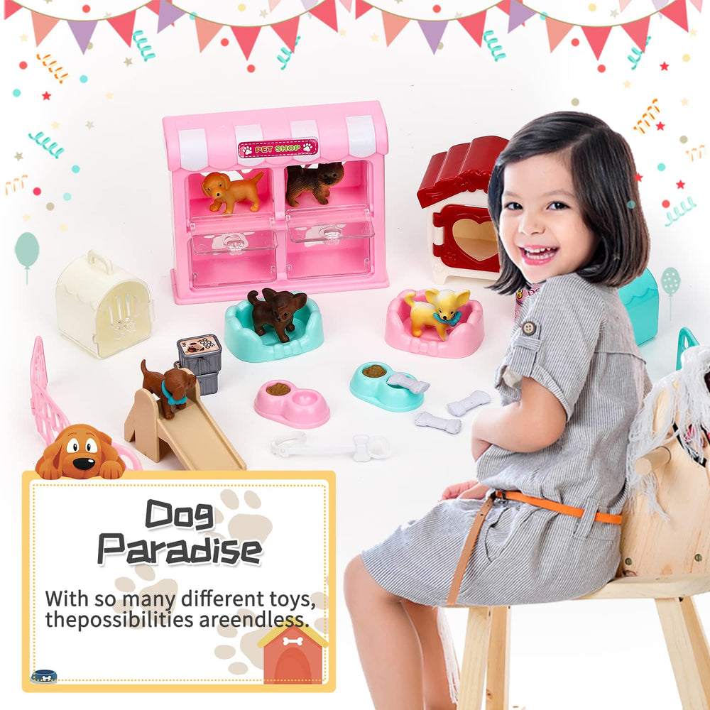 TQQFUN pet care center playset scene offers a realistic setup for role-play.