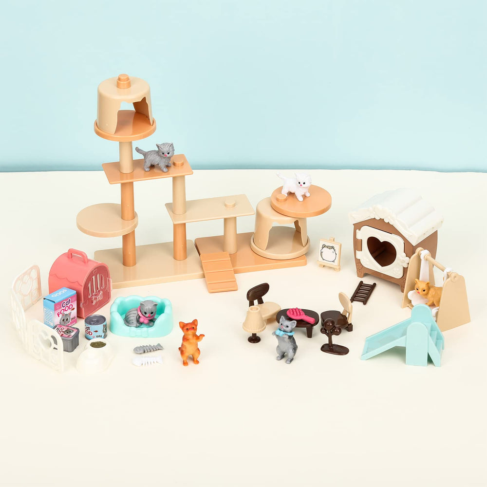 TQQFUN six cat figures detailed—realistic features inspire lifelike storytelling.