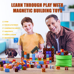TQRAZ magnetic blocks open-ended play boosts creativity and problem solving.