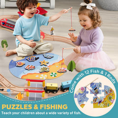 Magnetic fishing pond activity enhancing hand-eye coordination