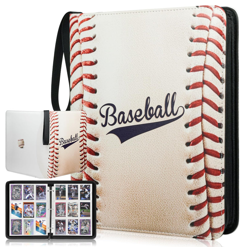 Traier 1080 Pockets binder front view with durable shell for protection.